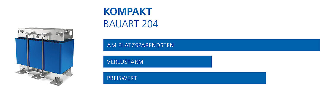 Kompakte Bauart von Bächli Transformatoren